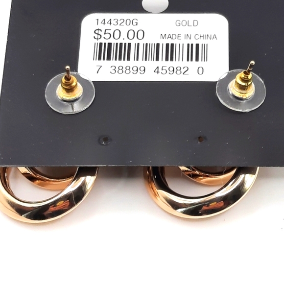 Marciano GUESS 14K gold-plated Earrings NWT - Picture 2 of 3